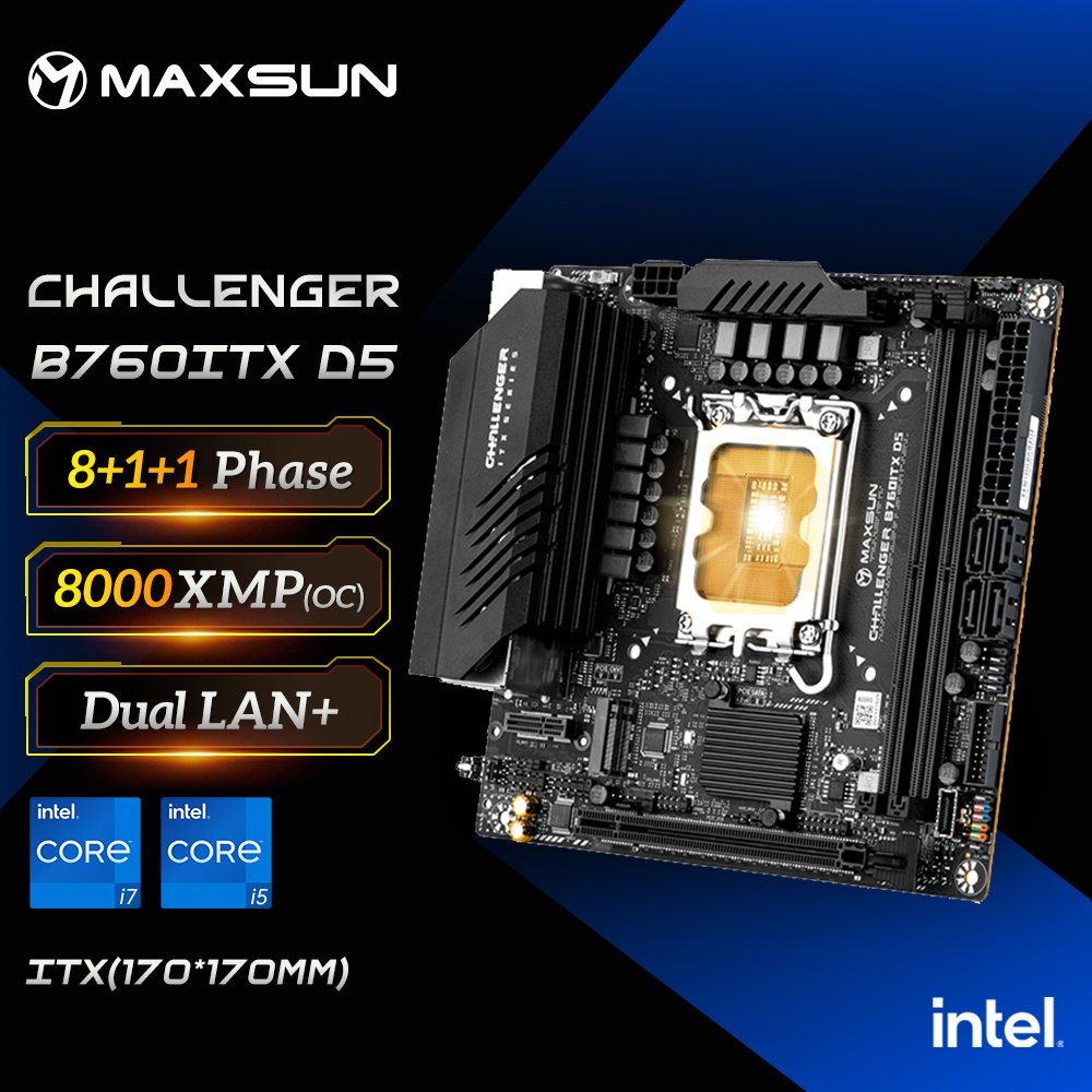 Ddr5 64Gb - اللوحة الأم للعبة MAXSUN B760ITX D5