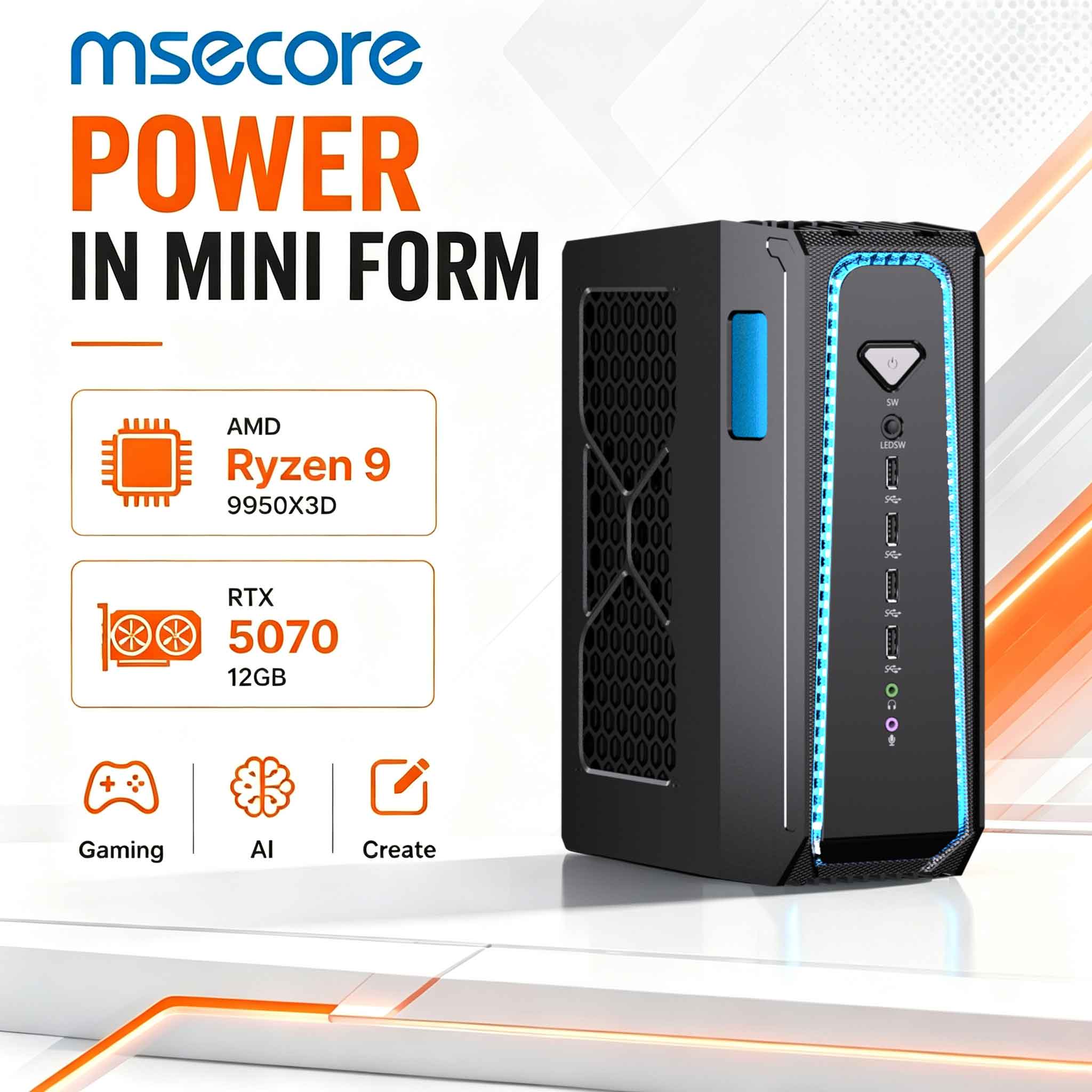 كمبيوتر ألعاب MSECORE بتبريد س - مراجعة Ddr5 32Gb وسعره