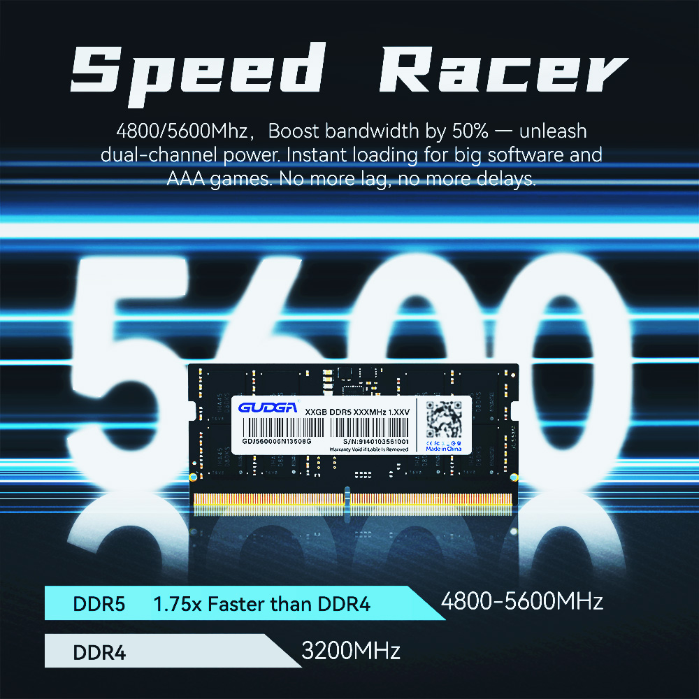 ذاكرة GUDGA DDR5 بسعة 8 جيجابا - مراجعة Ddr5 4800Mhz وسعره