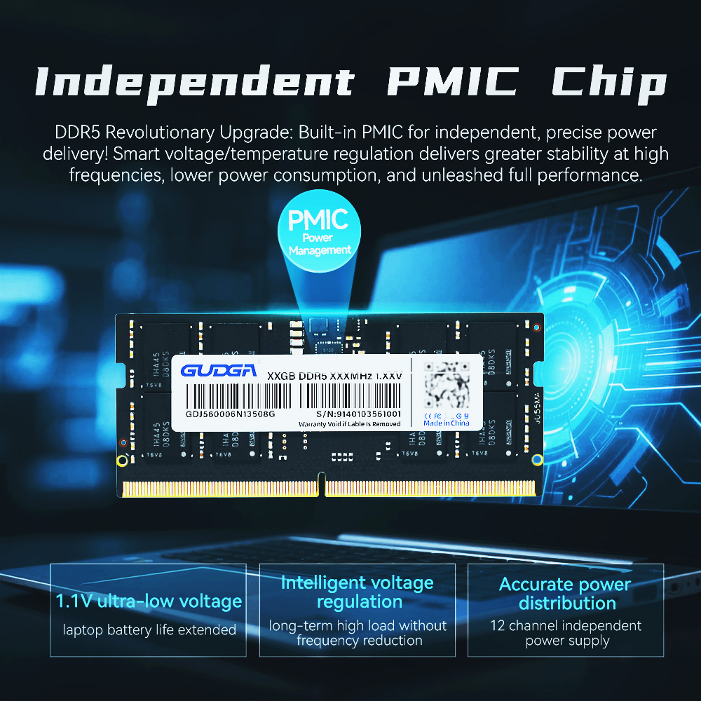ذاكرة GUDGA DDR5 بسعة 8 جيجابا - مراجعة Ddr5 4800Mhz وسعره