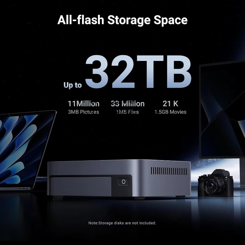 NASync DXP480T Plus 4 Bay All  - مراجعة Ddr5 8Gb وسعره