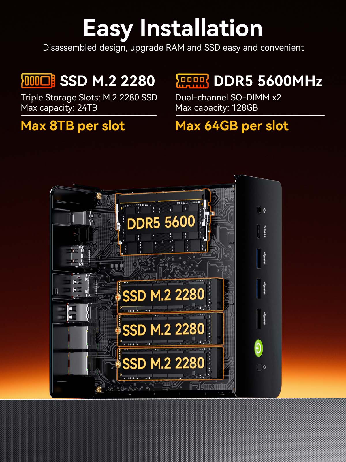 جهاز كمبيوتر صغير GMKtec K12 ب - مراجعة Ddr5 32Gb وسعره
