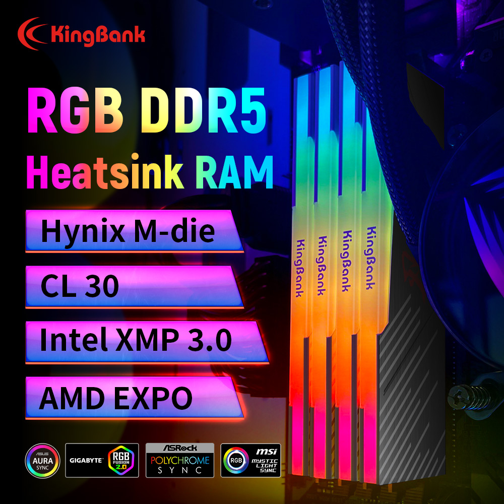 ذاكرة كينج بانك KRRB DDR5 RGB  - مراجعة Ddr5 4800Mhz وسعره
