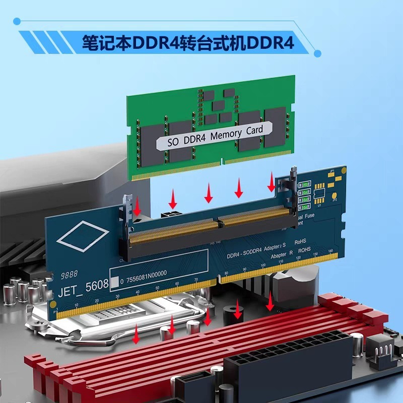 بطاقة محول DDR3 DDR4 DDR5 من ن - مراجعة Ddr5 Ram وسعره