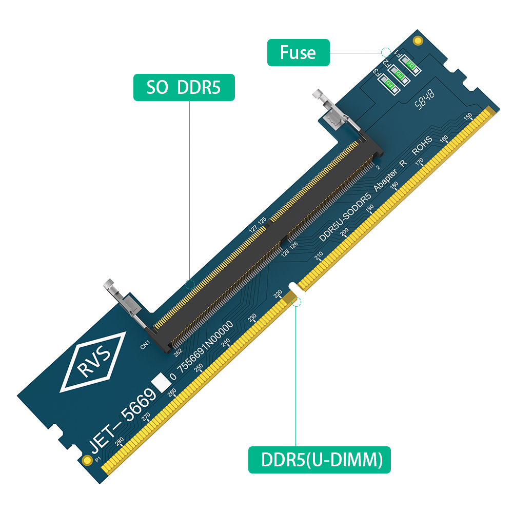 قطعتان من محول ذاكرة الكمبيوتر - مراجعة Ddr5 Laptop Ram وسعره