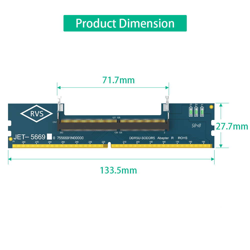 قطعتان من محول ذاكرة الكمبيوتر - مراجعة Ddr5 Laptop Ram وسعره